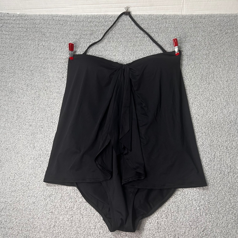 Lauren Ralph Lauren Swimwear Flyaway Bandeau 8 Black Old Money Minimalist Chic